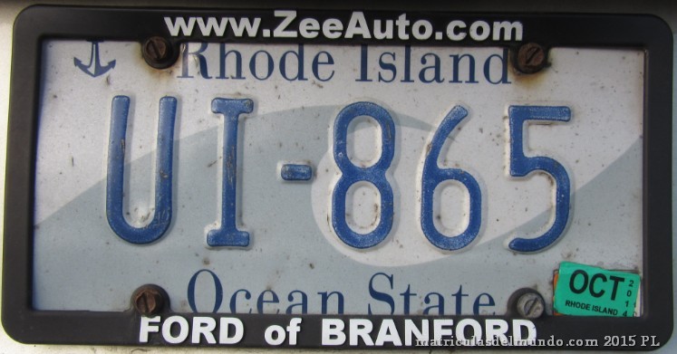 Matrícula de coche de Rhode Island antigua