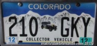Matrícula de coche de Colorado de vehículo histórico