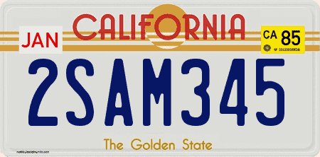 Matrícula de coche de California del sistema antiguo de ejemplo influcenciada por el Art Deco Matrícula de coche de California del sistema anterior con Art Deco de ejemplo