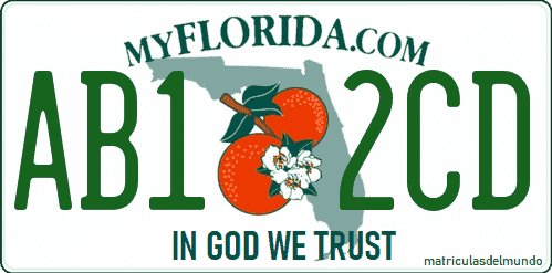 Florida license plate with the text In God We Trust