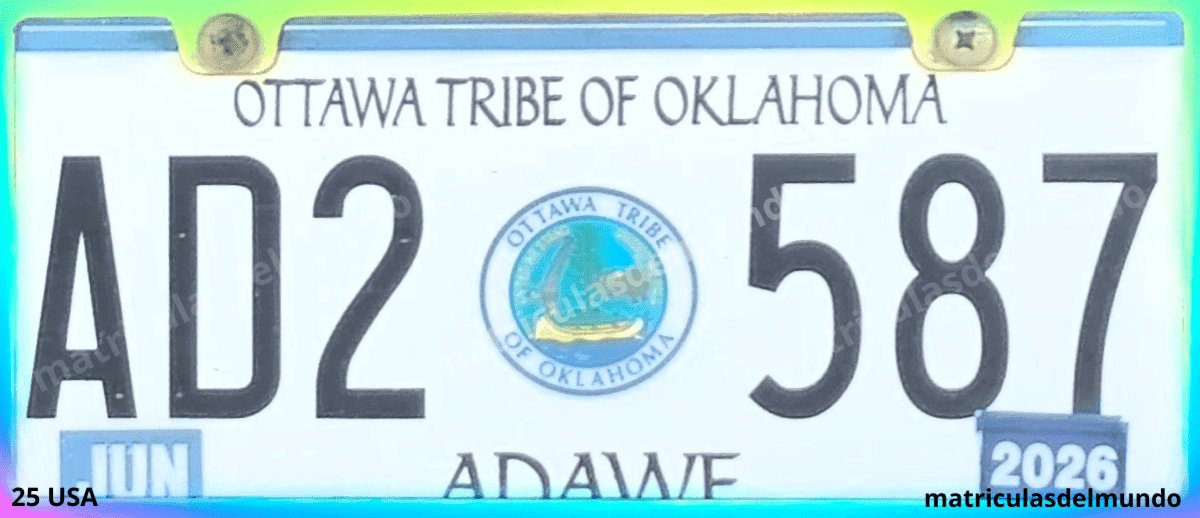 Imagen de matrícula de la Tribu Ottawa de Oklahoma