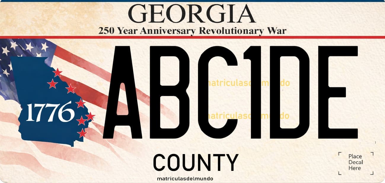 matricula de coche de Georgia Peach Estate license plate