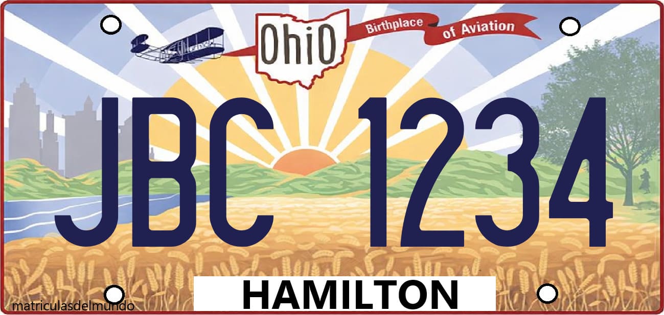 matricula de Ohio Beautiful 1803 Birthplace of Aviation ABC2345