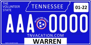 Matrícula de coche Tennessee de TNVACATION.COM y THE VOLUNTEER STATE Matrícula de coche Tennessee de TNVACATION.COM y THE VOLUNTEER STATE