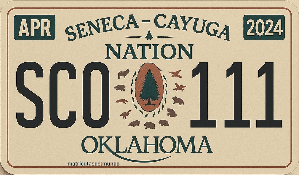 Imagen de matrícula ejemplo de la Nación Seneca-Cayuga