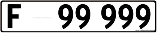 Old Faroe Islands license plate in black and white with letter F