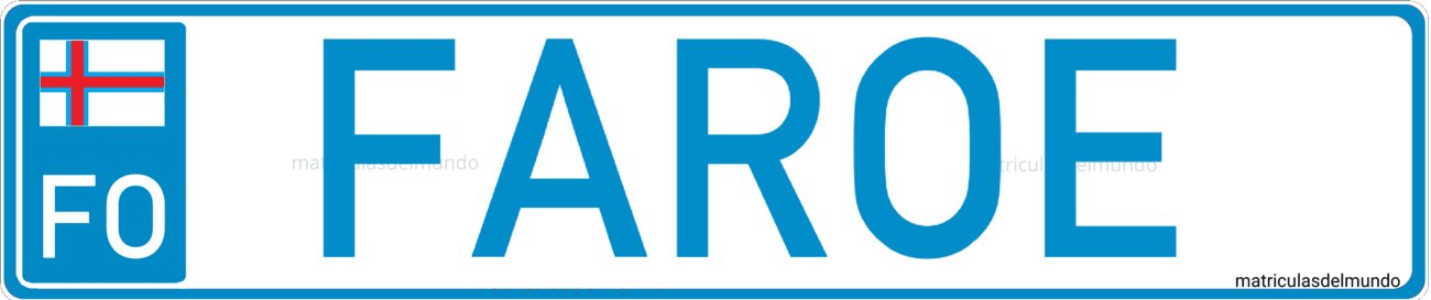 Example of a personalized Faroe Islands plate