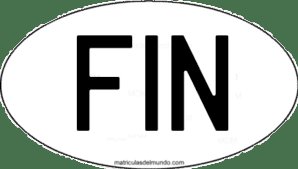 Código internacional de coche de Finlandia con letras FIN desde 1993