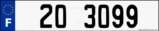 Matrícula de coche de las Islas Kerguelen en TAAF en África