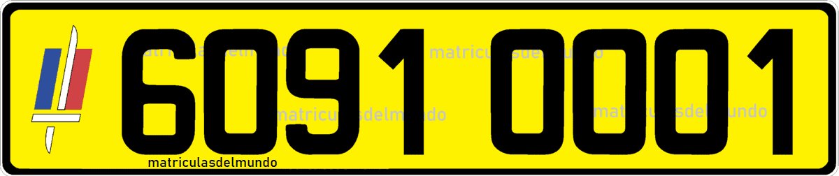 Matrícula militar de Francia amarilla