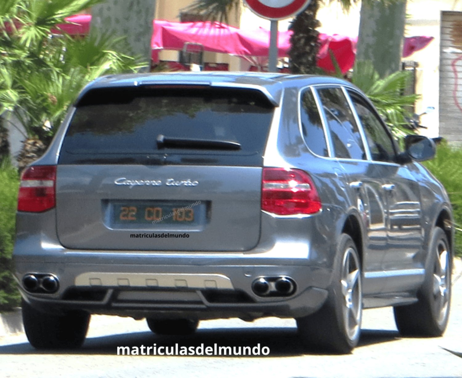 Ejemplo de matrícula diplomática de Francia