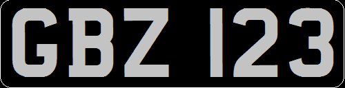 Matrícula de Gibraltar antigua GBZ Matrícula de coche de Gibraltar antigua negra GBZ