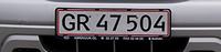 Matrícula de coche de Groenlandia con código 47