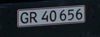Matrícula de coche de Groenlandia con código 40