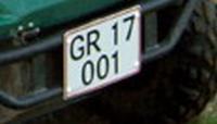 Matrícula de coche de Groenlandia con código 17