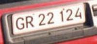 Matrícula de coche de Groenlandia con código 22