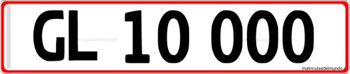 Greenland car license plate example