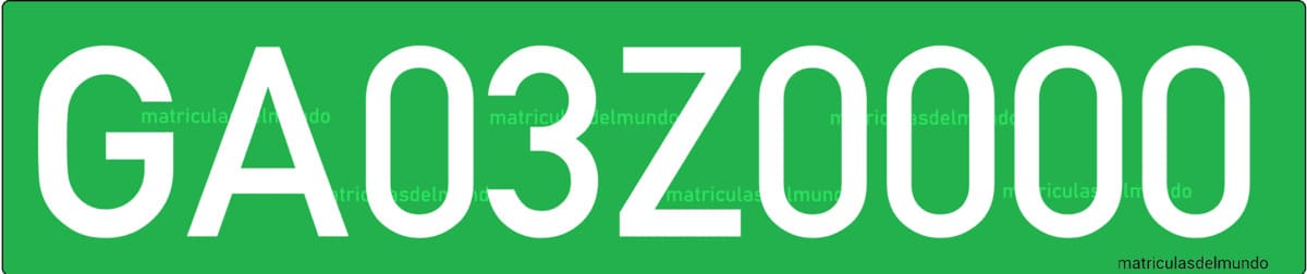 Matrícula verde para vehículos eléctricos privados