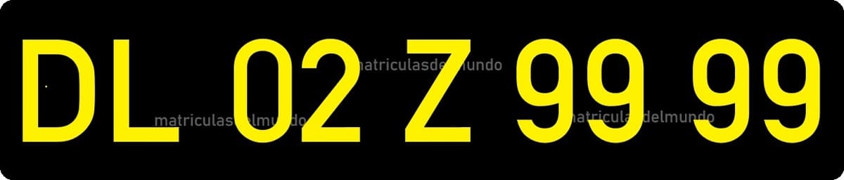 Matrícula negra para vehículos de alquiler