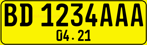 matrícula de coche comercial fondo amarillo indonesia