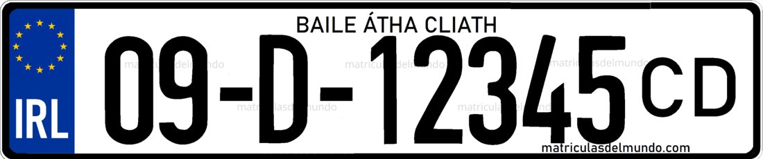 Ejemplo de matrícula de coche del cuerpo diplomático con letras CD