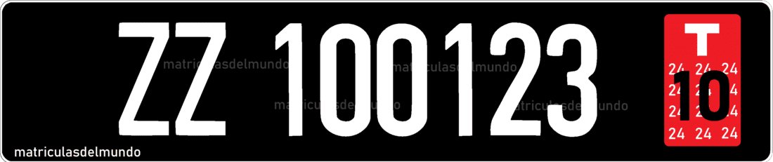 matricula negra irlanda temporal pegatina