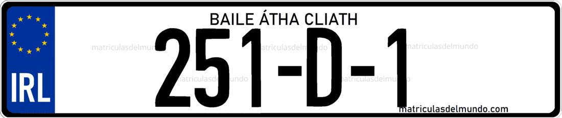 Matrícula de coche de Irlanda del alcalde de Dublín