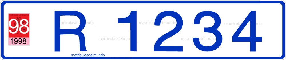 Matrícula de coche antigua de Islandia