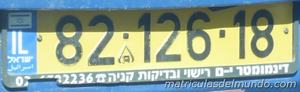 matricula coche israel palestina