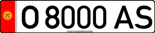 Matrícula antigua Kirguistan Matrícula antigua de Kirguistán