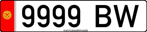 Matrícula de Kirguistan de empresa gubernamental Matrícula antigua de Kirguistán de empresa gubernamental