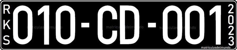 matricula cuerpo diplomático negra Kosovo