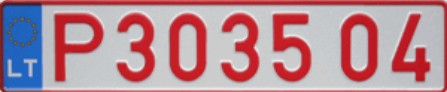 Matrícula de coche de Lituania concesionario