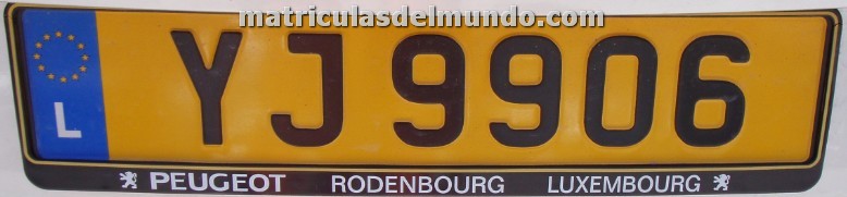 matricula actual ordinaria de coche luxemburgués