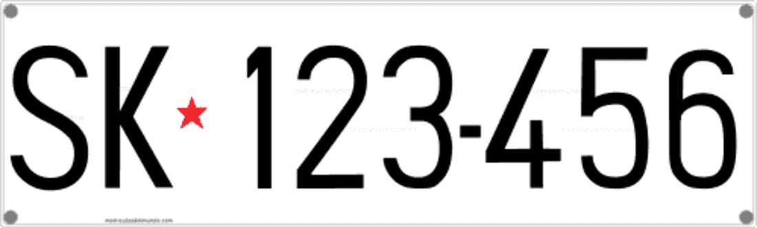 Matrícula de Yugoslavia para la región Macedonia de Skopje