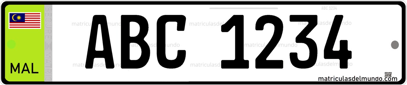 Matrícula especial de vehículo eléctrico de Malasia desde 2024