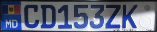 Matricula moldavia cuerpo diplomatico letras azules