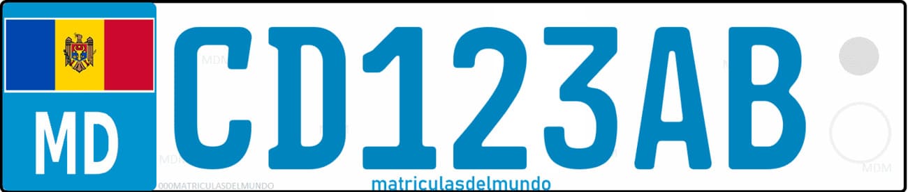 Matrícula diplomática azul de Moldavia