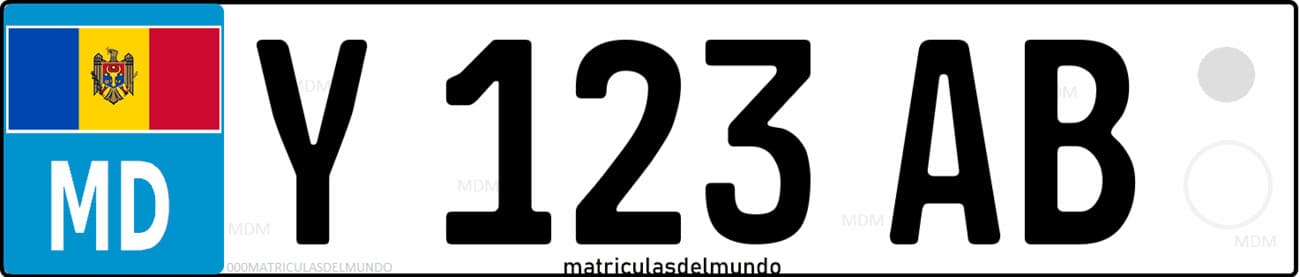 Matrícula de remolque de Moldavia con código YAB