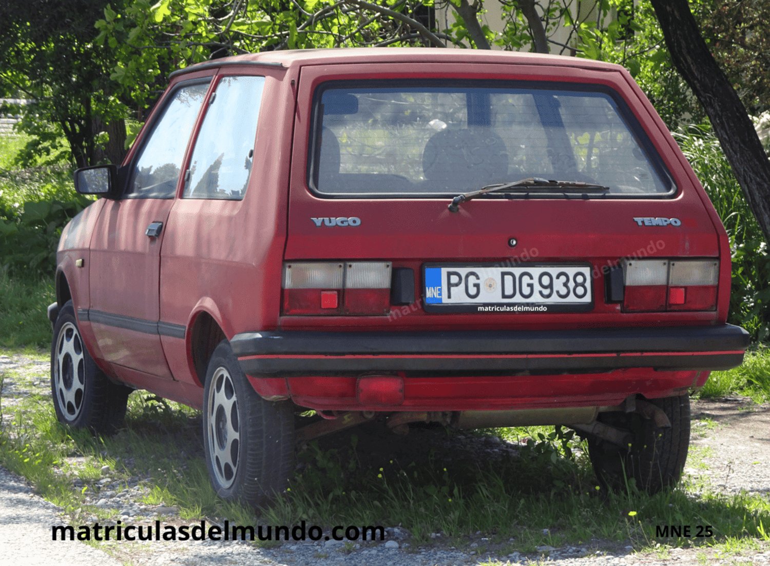 Matrícula de Yugo Tempo