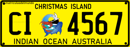 Matrícula actual de la Isla de Navidad CI4567