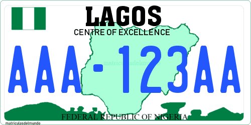 Creador de matrículas personalizadas de Nigeria