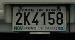 Matrícula actual de Koror con fondo blanco 2K