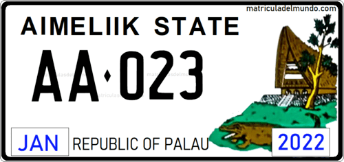 Matrículas actuales de Aimeliik en Palau