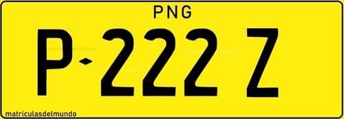 matrícula amarilla servicio público P222Z papua nueva guinea
