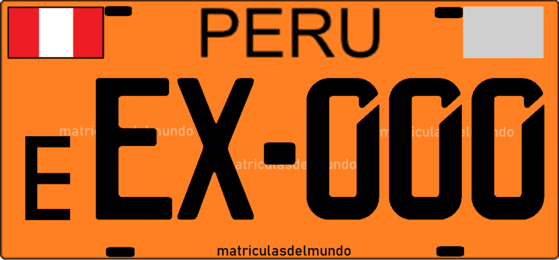 matrícula especial para exhibición del Perú