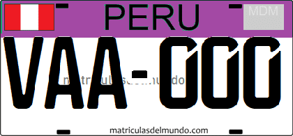 matrícula vehículo transporte turistas Peru violeta