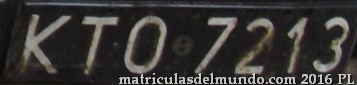 matrícula de coche de Polonia Matricula de Polonia antigua negra KATOWICKA COCHE