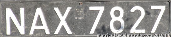 matrícula de coche de Polonia Matricula de Polonia antigua negra NOWY SACZ