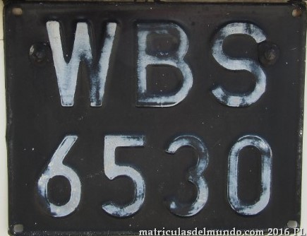 matrícula de coche de Polonia Matricula de Polonia antigua negra WALBRZYCH LICENSE PLATE